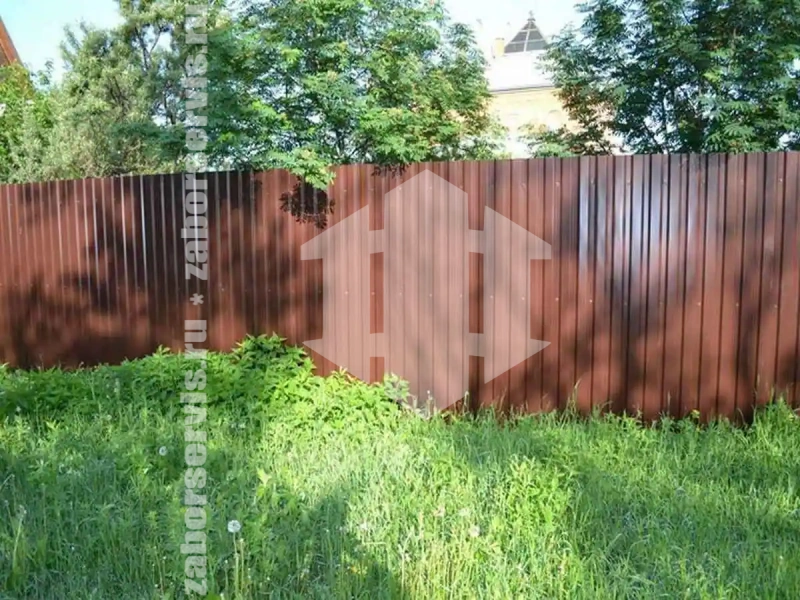 Забор из профнастила 89 метров