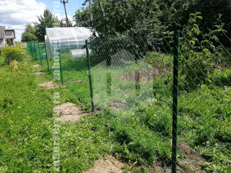 Забор для дома из сетки рабицы 60 метров