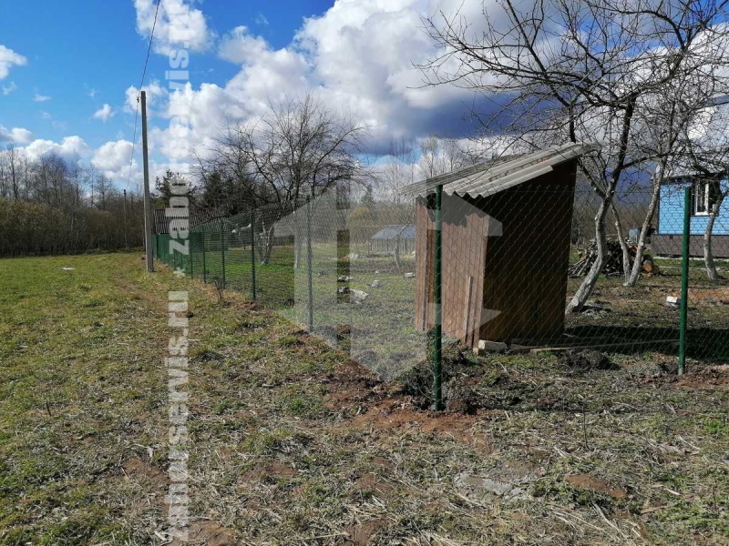 Забор из сетки рабицы в натяг с протяжкой арматуры 150 метров