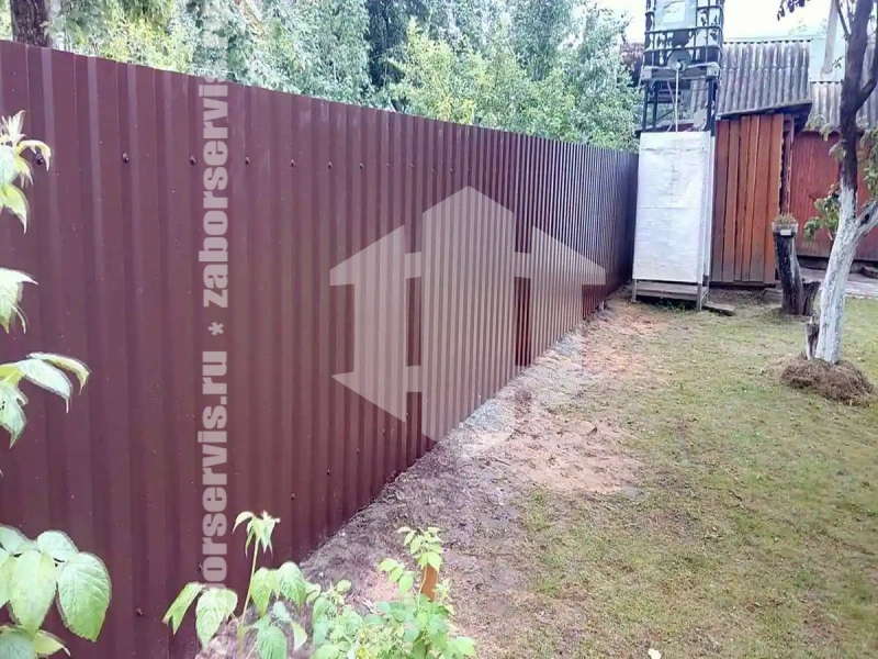 Забор из профнастила 93 метра