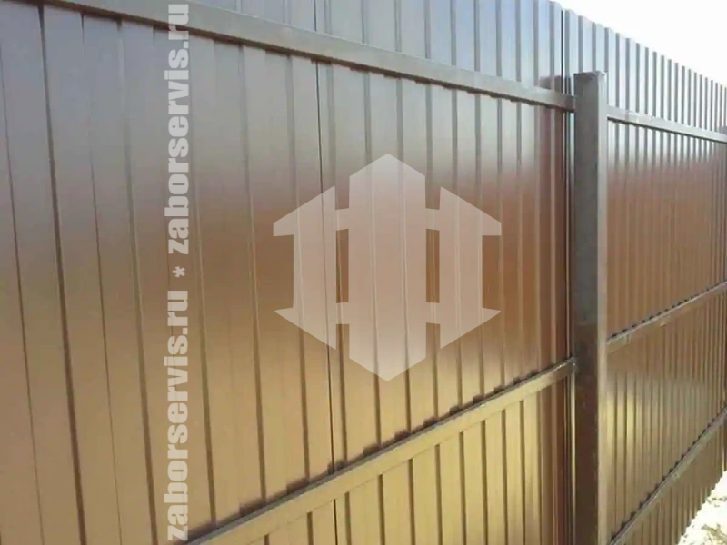 Забор из профнастила 39 метров