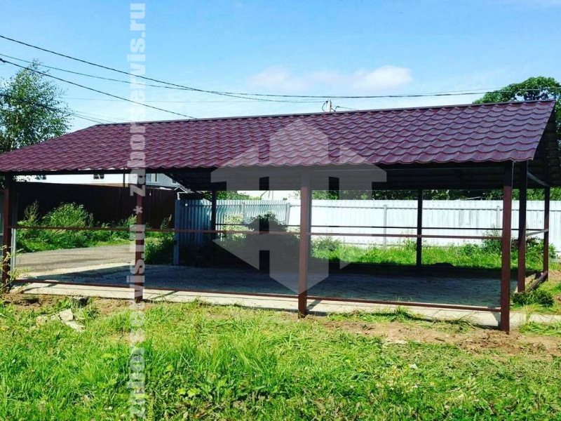 Навес из металлочерепицы пример 7