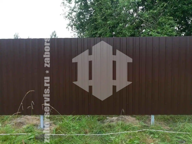 Забор из профнастила 88 метров