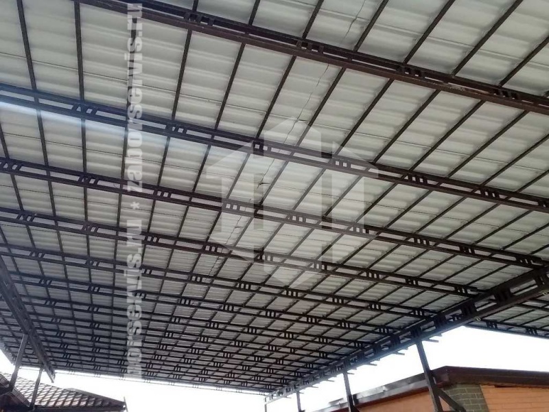 Навес для двух автомобилей пример 3