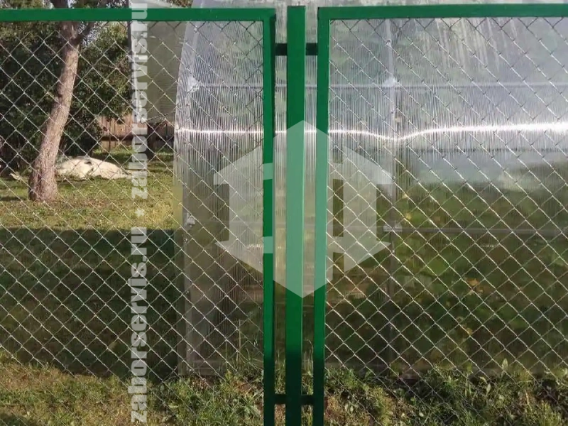 Забор из сетки рабицы секциями 56 метов