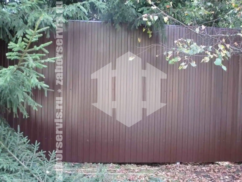 Забор из профнастила 97 метров