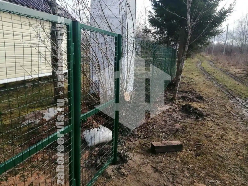 Забор из сетки рабицы с проволокой 63 метра