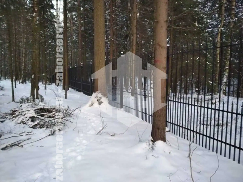 Сварной забор с распашными воротами 100 метров