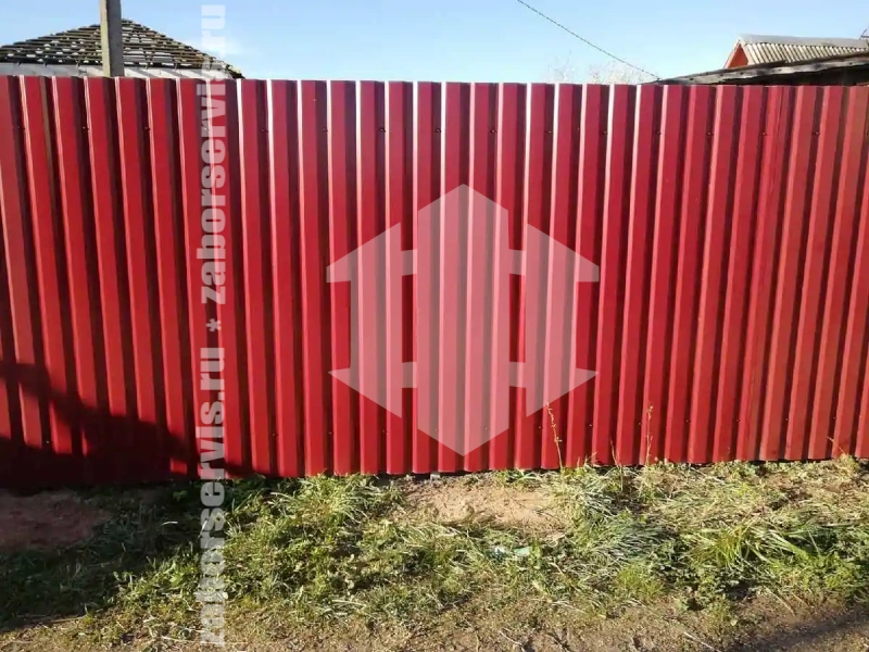 Забор из профнастила 49 метров
